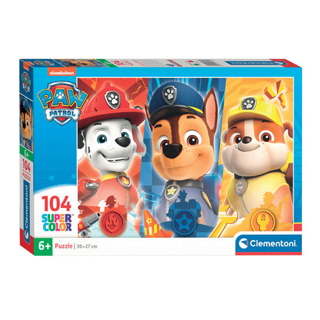 Clementoni puzzle puzzle Super Color Paw Patrol Close Up, 104st.