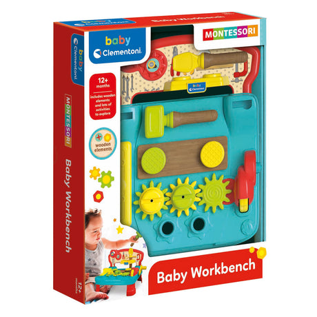 Clementoni baby - Banco da lavoro Montessori con elementi in legno