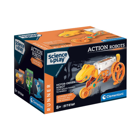 Clementoni - robot corridore - gioco scientifico - giocattolo vocale - kit di costruzione - da 8 anni