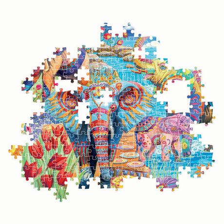 Puzzle Clementoni artwork elefante carnevale, 500 pz.