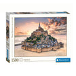 Clementoni - puzzle - 1500 pezzi - mont saint-michel in aumento - puzzle per adulti - collezione di alta qualità