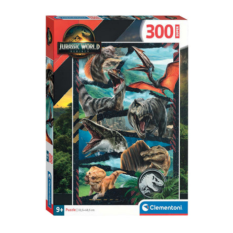 Puzzle Clementoni Super Jurassic World, 300 pezzi.