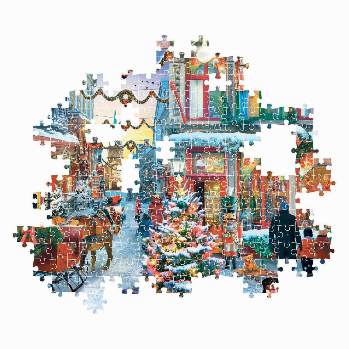 Puzzle Clementoni Puzzle natalizio 500 pezzi Poster del villaggio innevato.