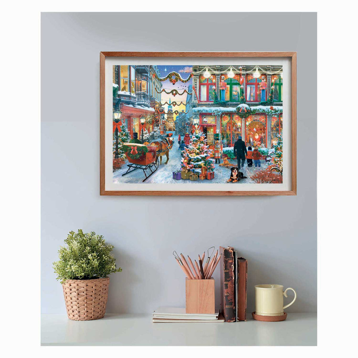 Puzzle Clementoni Puzzle natalizio 500 pezzi Poster del villaggio innevato.