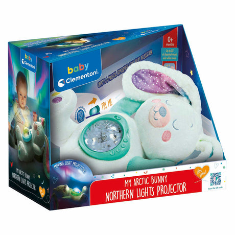 Clementoni - giocattolo per bebè - peluche con proiettore dell'aurora boreale - da 0 mesi
