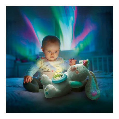 Clementoni - giocattolo per bebè - peluche con proiettore dell'aurora boreale - da 0 mesi