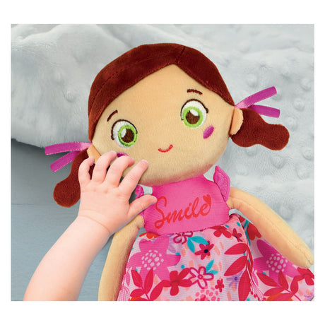 Clementoni morbida bambola di peluche giglio rosa - peluche e bambola per neonati e bambini piccoli - morbido regalo di maternità - bambola lavabile per i più piccoli