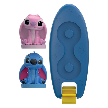 Clementoni Disney giocattoli da bagno Stitch e Angel Surfboard - giochi d'acqua galleggianti per neonati - giocattoli da bagno e giocattoli da bagno senza spazi vuoti