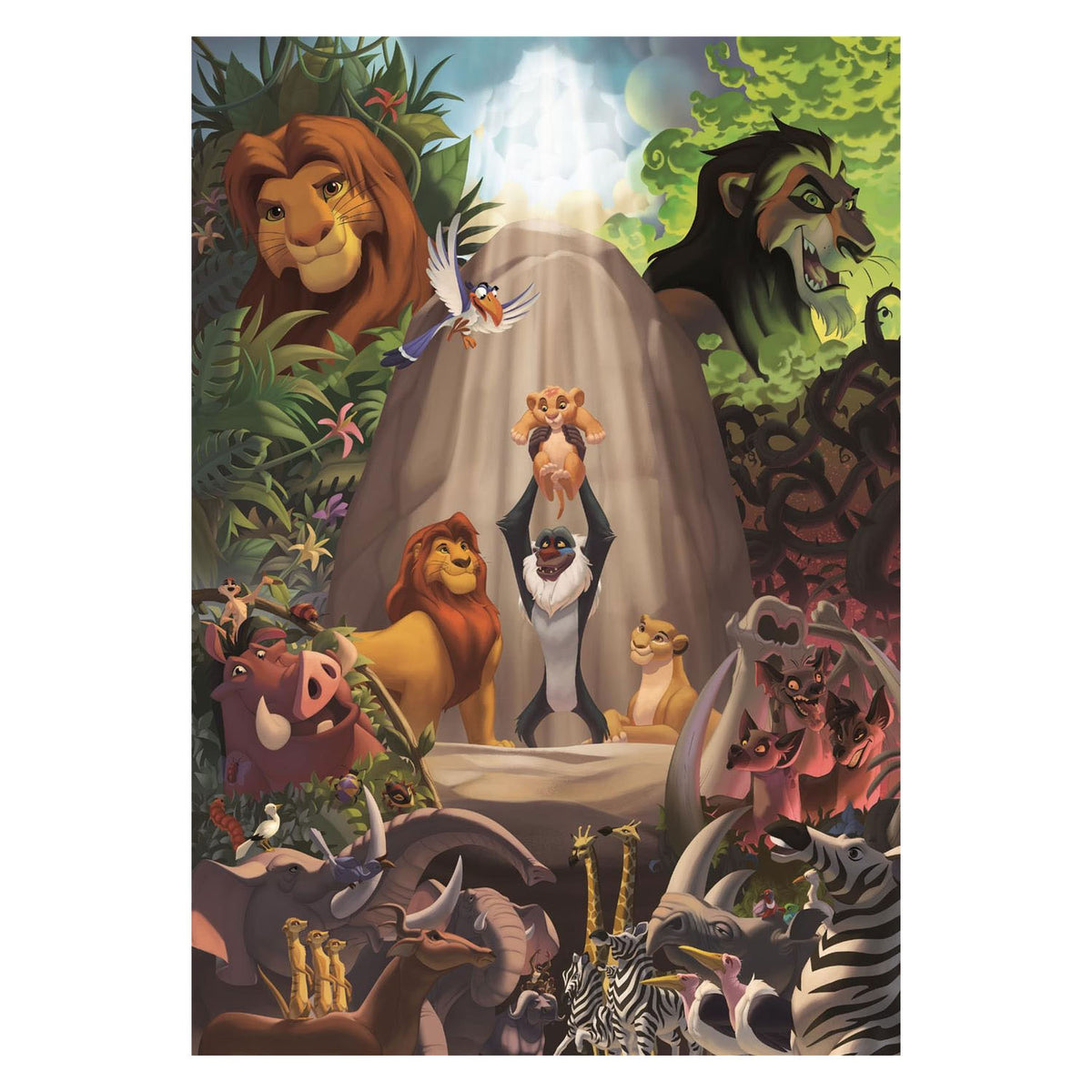 Puzzle Clementoni - il re leone - 1000 pezzi - compreso poster