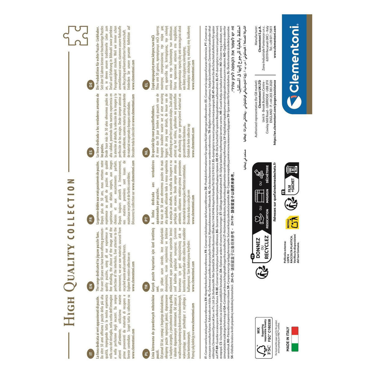 Puzzle Clementoni - il re leone - 1000 pezzi - compreso poster