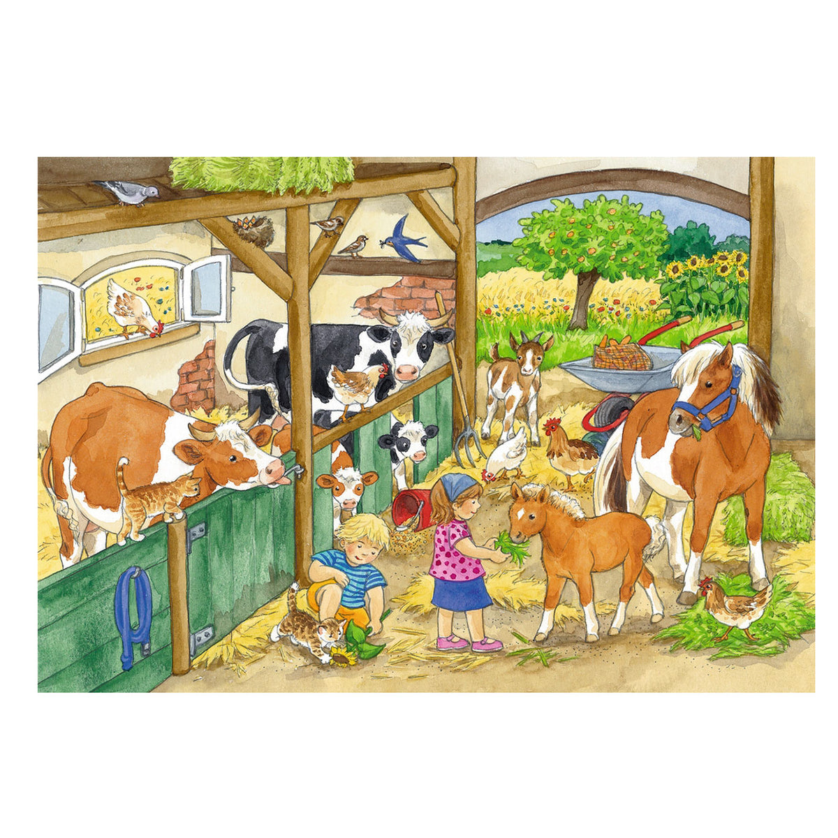 Puzzle Ravensburger Happy Farm Life - 2x24 pezzi - puzzle per bambini