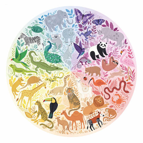 Ravensburger Puzzle rotondo cerchio di colori animali - puzzle - 500 pezzi
