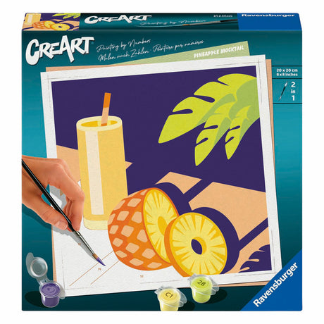 Set di pittura Ravensburger con i numeri - pacchetto di pittura creativa ananas.