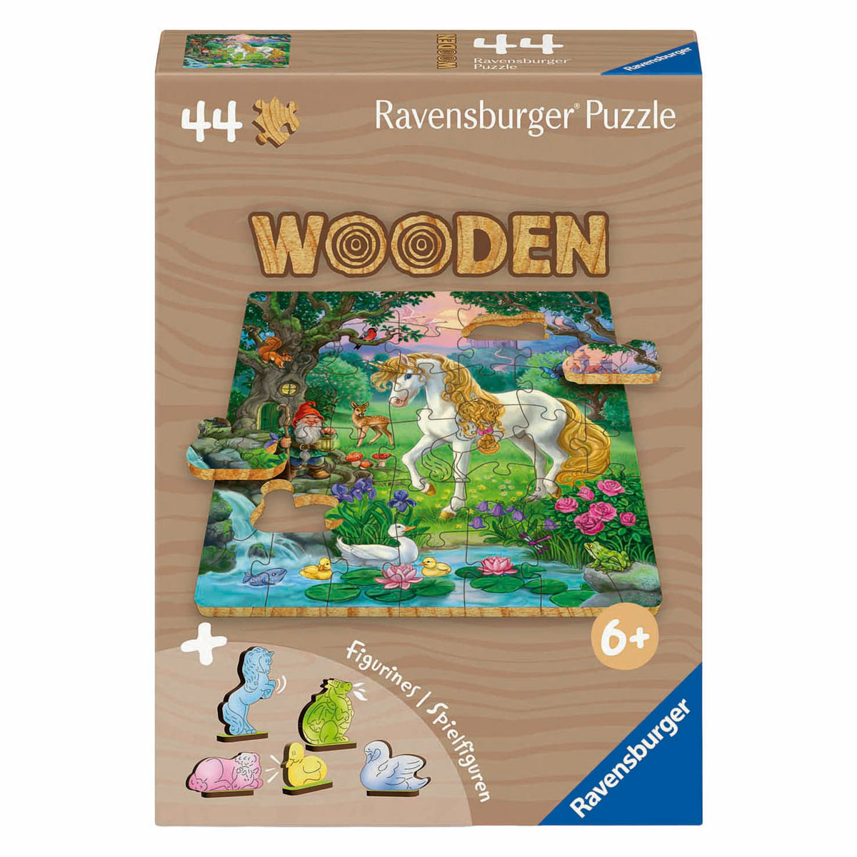 Puzzle in legno Ravensburger Unicorno - 44 pezzi.