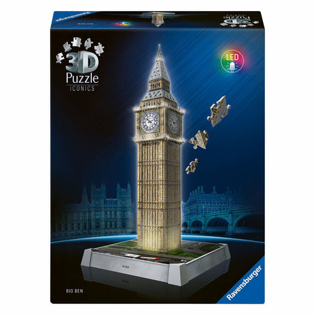 Ravensburger Puzzle 3D Iconics Big Ben - con luce - 235 pz.