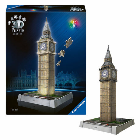 Ravensburger Puzzle 3D Iconics Big Ben - con luce - 235 pz.