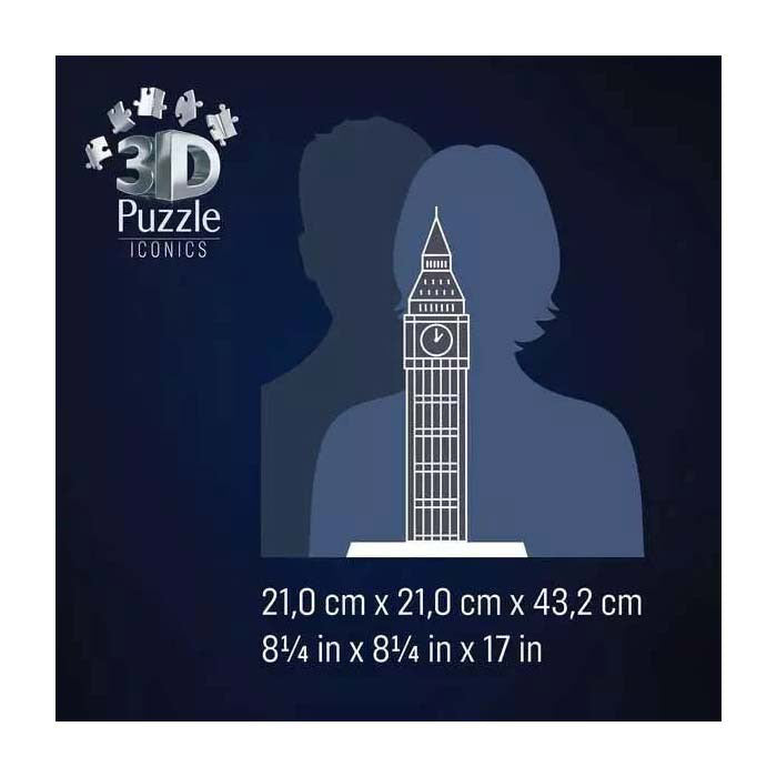 Ravensburger Puzzle 3D Iconics Big Ben - con luce - 235 pz.