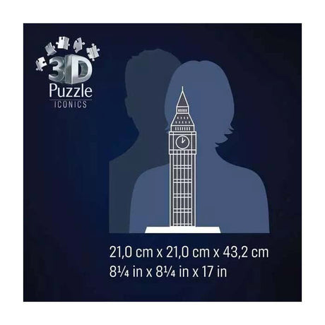 Ravensburger Puzzle 3D Iconics Big Ben - con luce - 235 pz.
