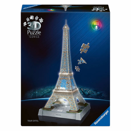 Ravensburger Puzzle 3D iconici Torre Eiffel - con luce - 243 pz.