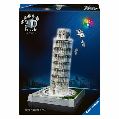 Ravensburger Puzzle 3D iconici Torre di Pisa - con luce - 231 pezzi.