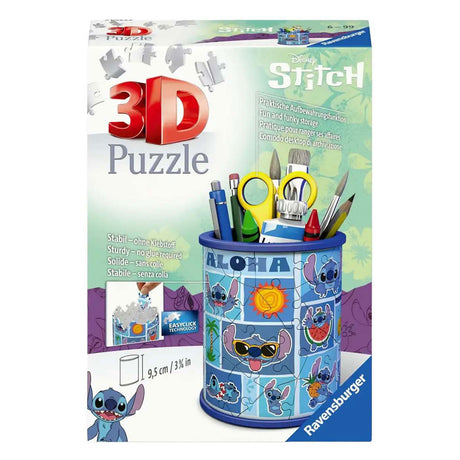 Portapenne Ravensburger puzzle 3D Disney Stitch - 54 pezzi.