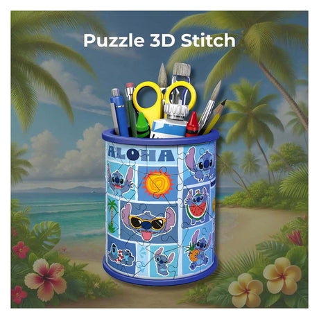 Portapenne Ravensburger puzzle 3D Disney Stitch - 54 pezzi.