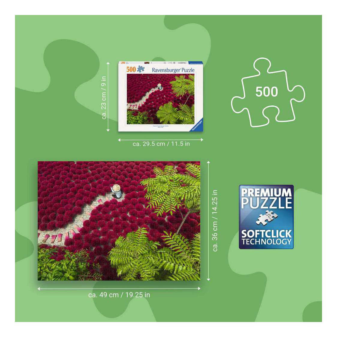 Ravensburger – un mare di rosso – puzzle da 500 pezzi