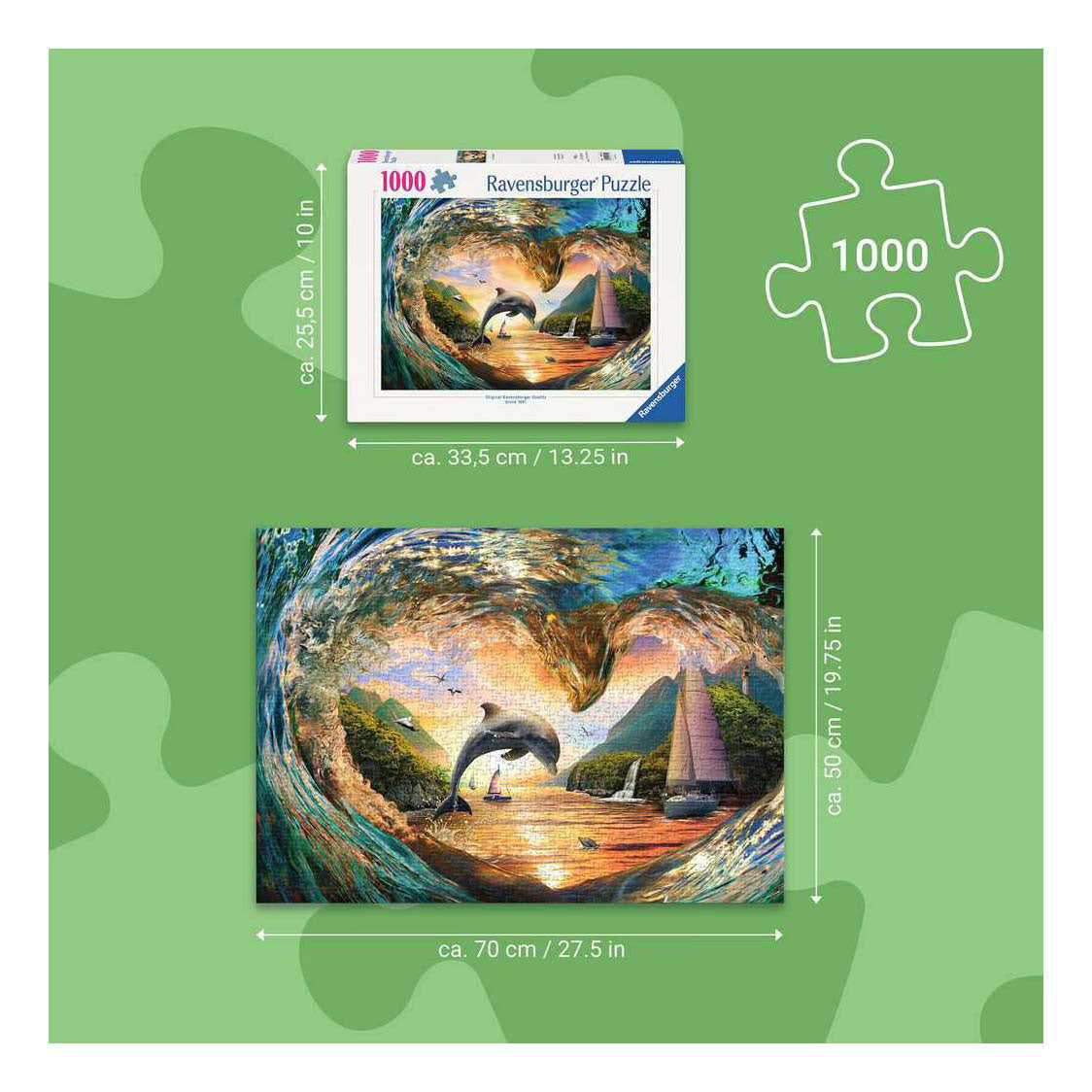 Puzzle Ravensburger Sunset Splash - 1000 pezzi.