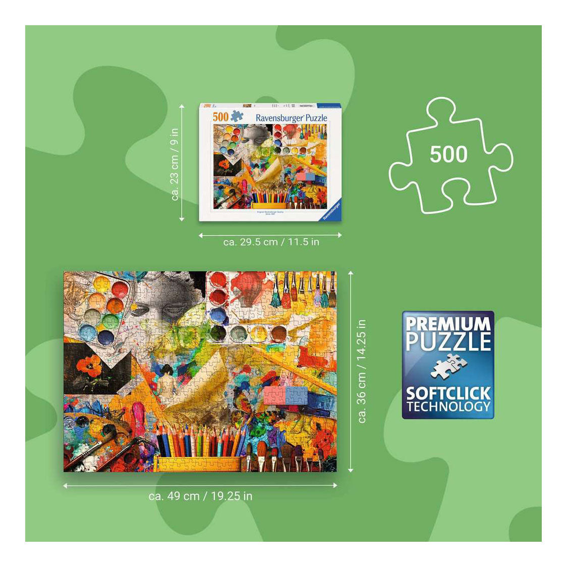 Ravensburger – Studio Art – Puzzle – 500 pezzi