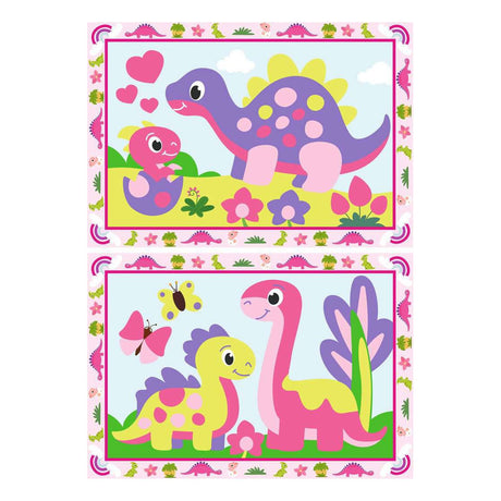 Ravensburger – creart: dinosauri colorati – dipingi con i numeri