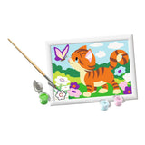 Ravensburger – creart: gatto con farfalla – dipinto con i numeri