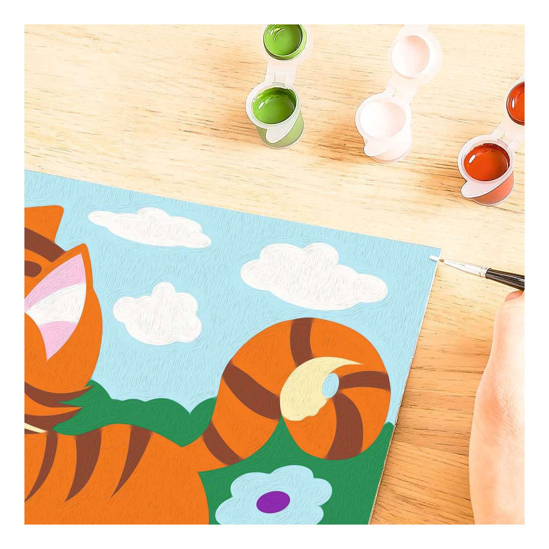 Ravensburger – creart: gatto con farfalla – dipinto con i numeri
