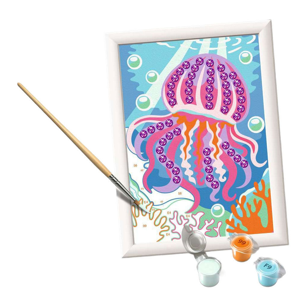 Ravensburger – creart: meduse alla moda – dipingi con i numeri