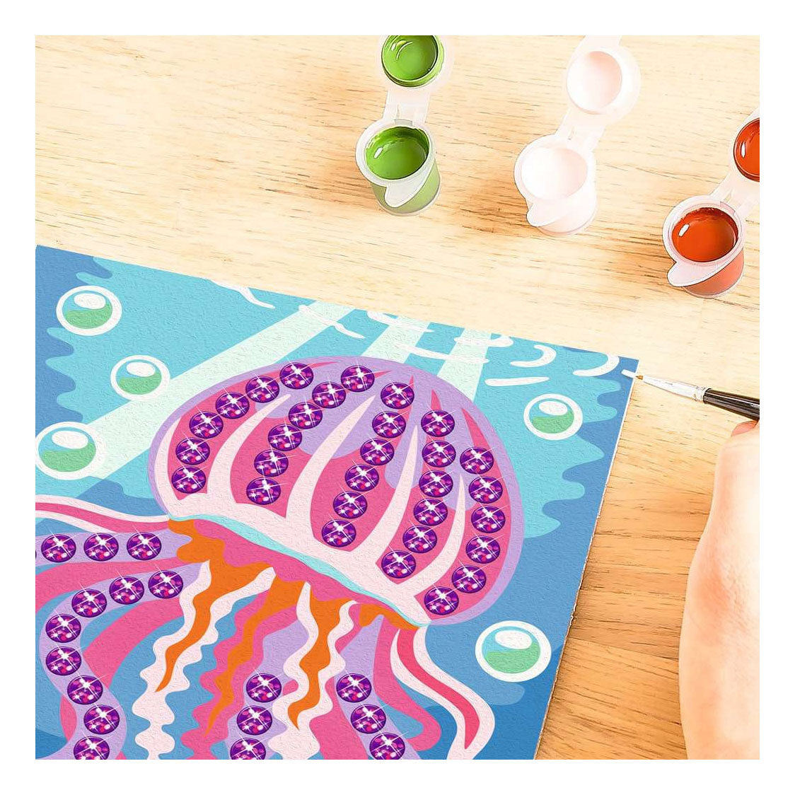 Ravensburger – creart: meduse alla moda – dipingi con i numeri