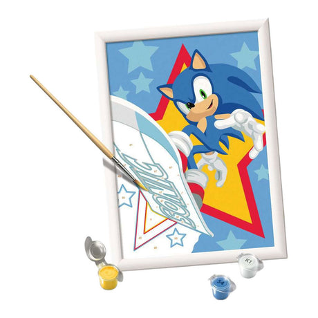 Ravensburger – creart: speedy sonic – dipingi con i numeri
