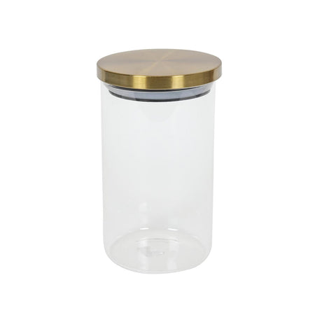 Barattolo di vetro con coperchio dorato ã¸9,5x17 cm 900 ml