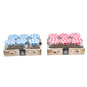 Utensili da cucina barattolo per marmellata in vetro per conserva 50ml 4,8x5cm confezione da 6 pz.