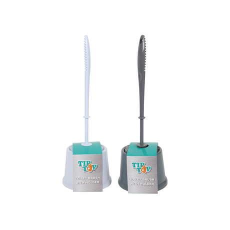 Set scopino per WC grigio bianco