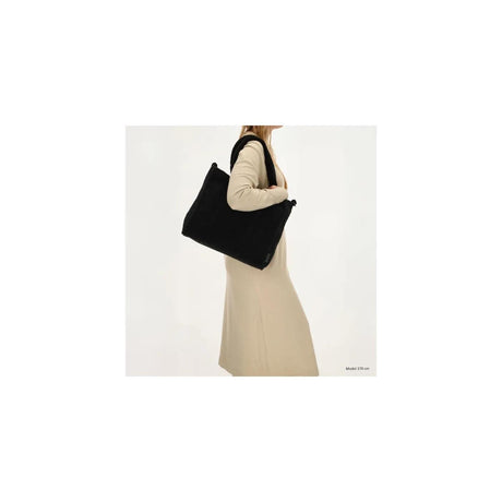 Borsa a tracolla soffice in peluche Beagles 37x31x14 cm lugo nero