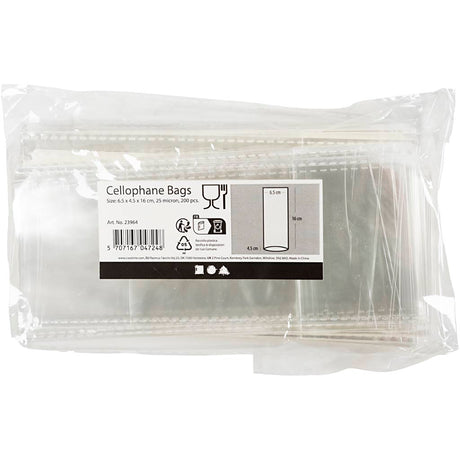 Azienda creativa https: www.cchobby.nl sacchetto-cellophane-h-16-cm-dimensioni-6-5x4-5-cm-200-pezzi-1-scatola