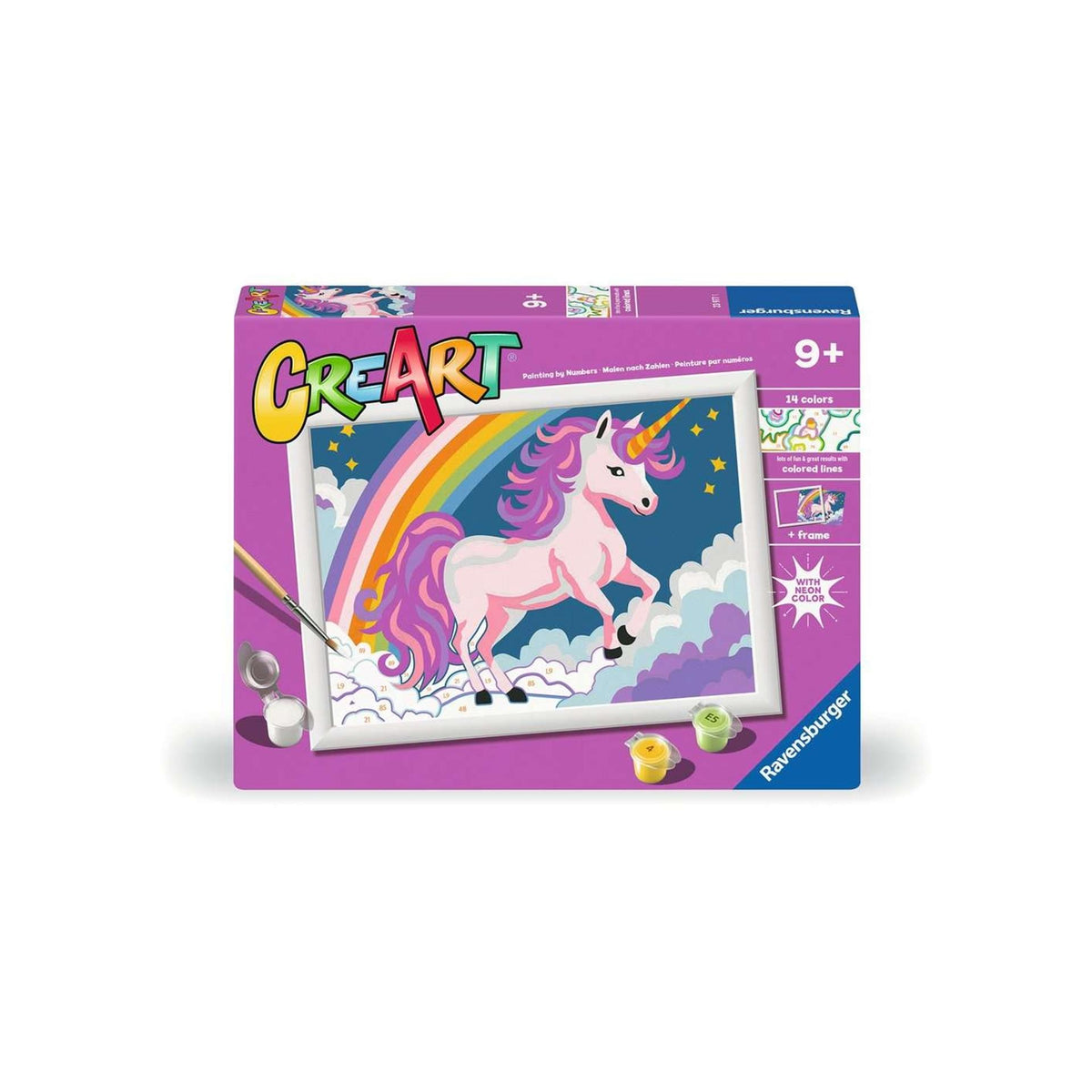 Ravensburger creart dipingi con i numeri - unicorno