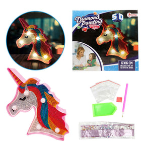 Lampada di pittura di diamanti Unicorno