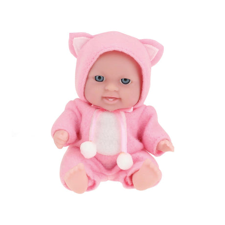 Bambolina Toi-toys con set di vestiti 14 cm rosa chiaro