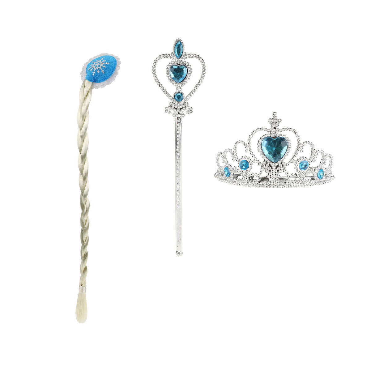 Toi-toys toi Toys set principessa del ghiaccio con treccia, tiara e bacchetta magica