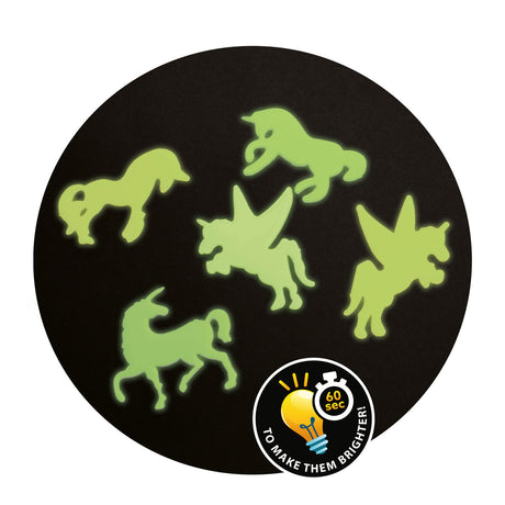 Toi-toys adesivi che si illuminano al buio con unicorno