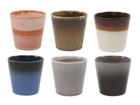 Studio tavola tazza caffè terra 7,5cm 200ml per scatola da 6 pezzi