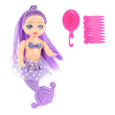 Toi-toys toi giocattoli sirene bambola sirena 12 cm con 2 pettini