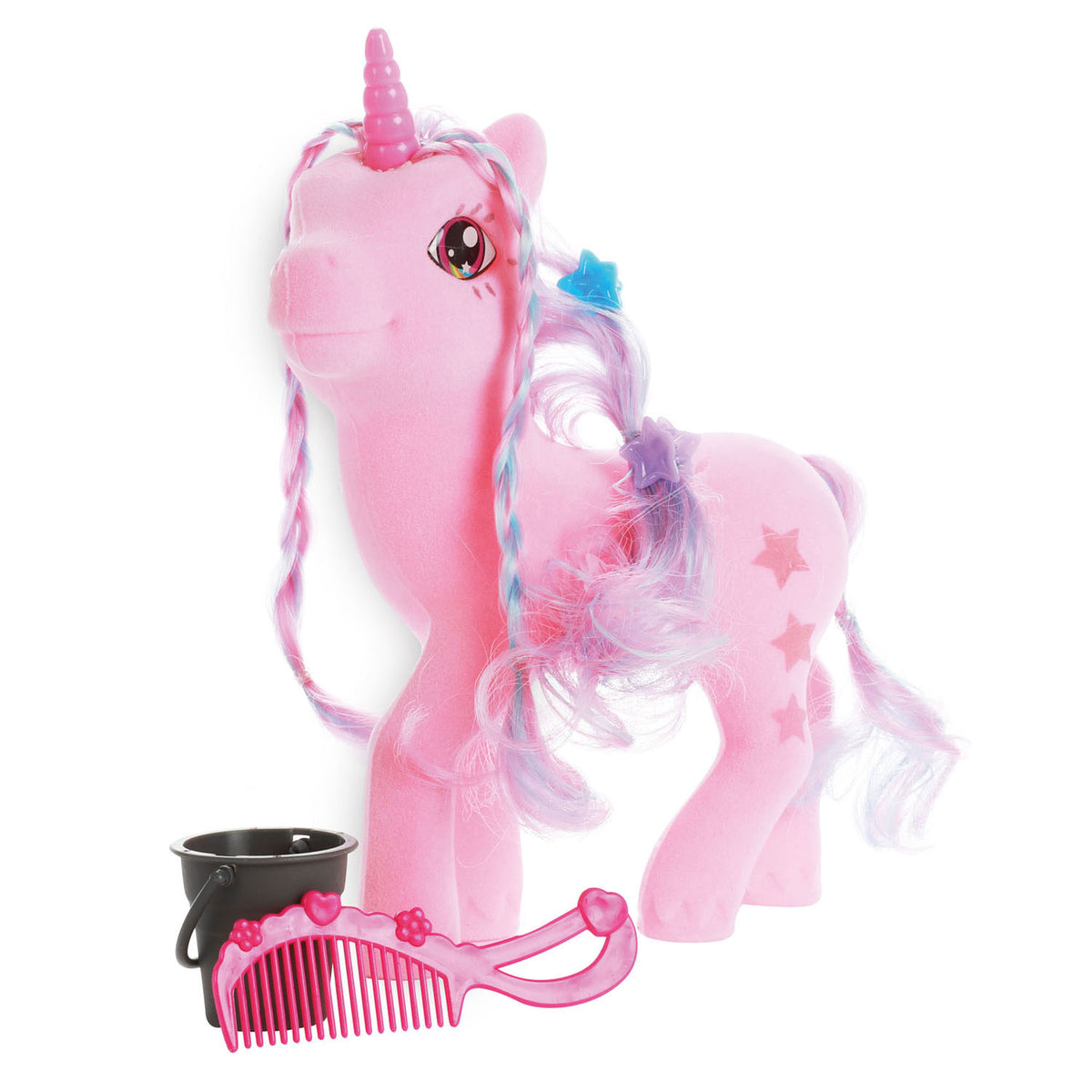 Toi-toys Unicorno giocattolo morbido e vellutato con accessori e divertente spazzolatura.