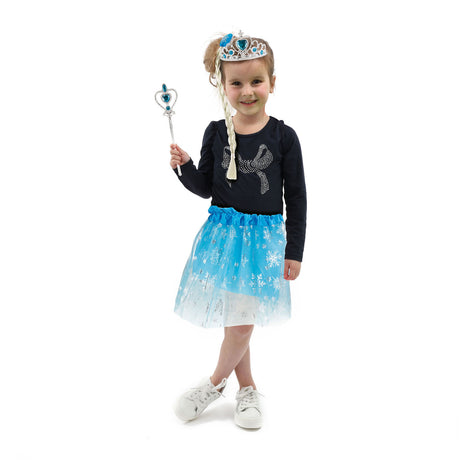 Toi-toys principessa del ghiaccio con tutù, tiara e bastone da principessa