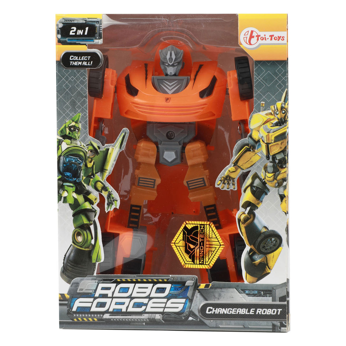 Roboforces trasforma l'auto giocattolo robot - uni